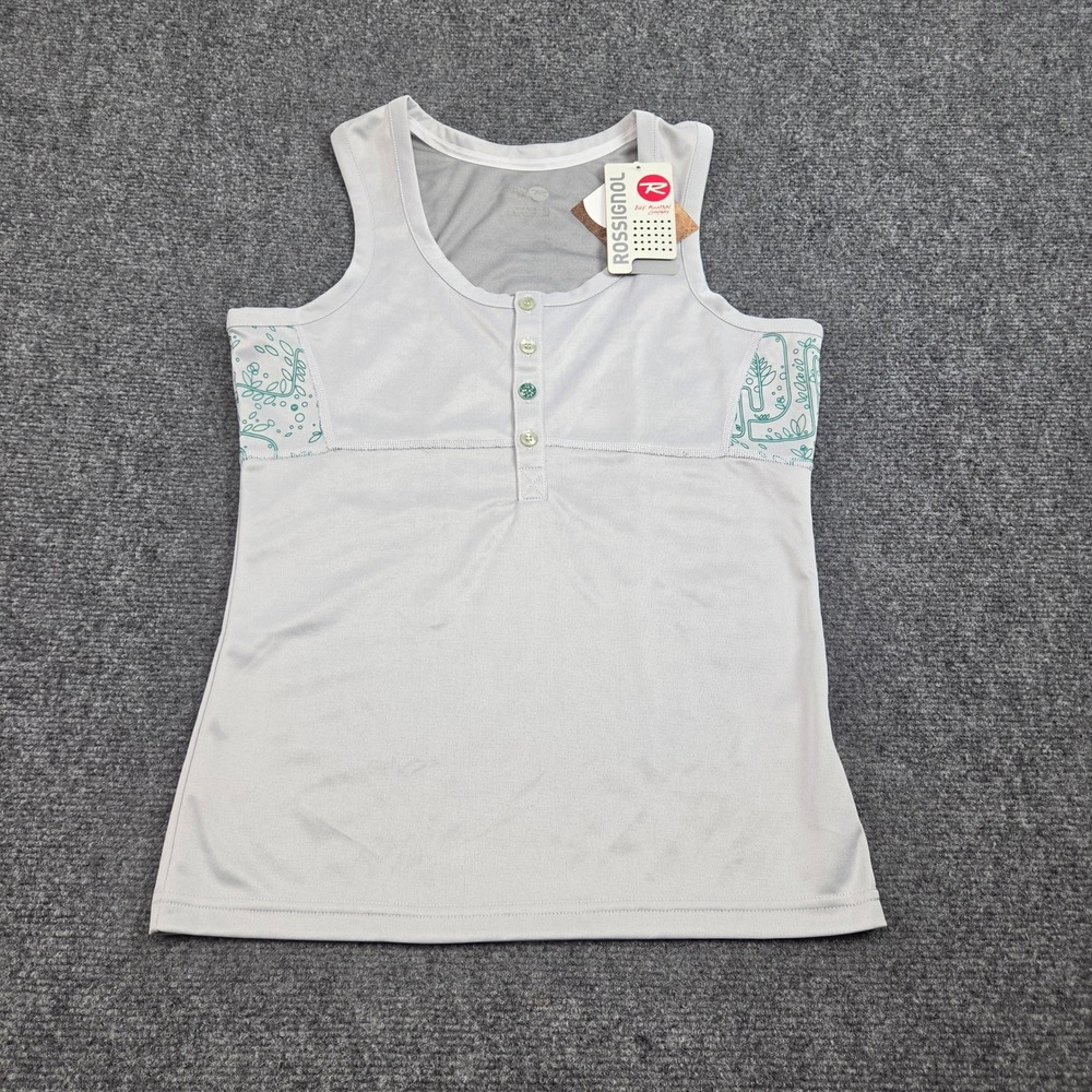 Rossignol‎ Tulip Tank Top Womens Small White Performance Activewear Hiking Tee